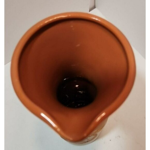 Vtg Cuisine Concepts Terra Cotta Wine Carafe One Liter in Box 11" Tall - Picture 8 of 10